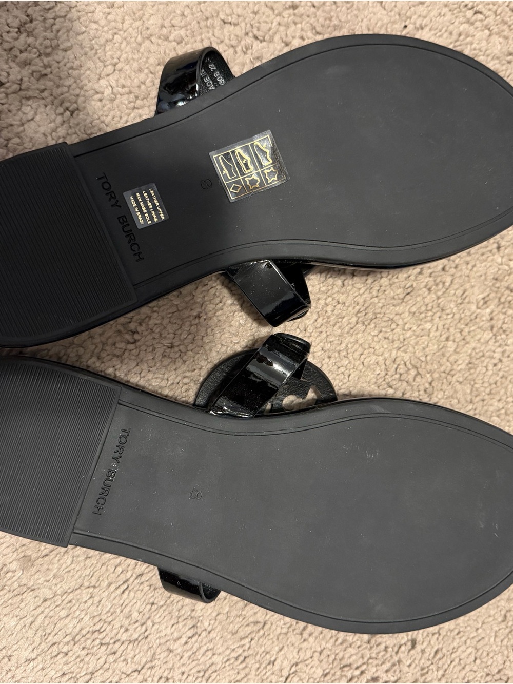 Black Tory Burch Women's Thong Sandals - Picture 4 of 4